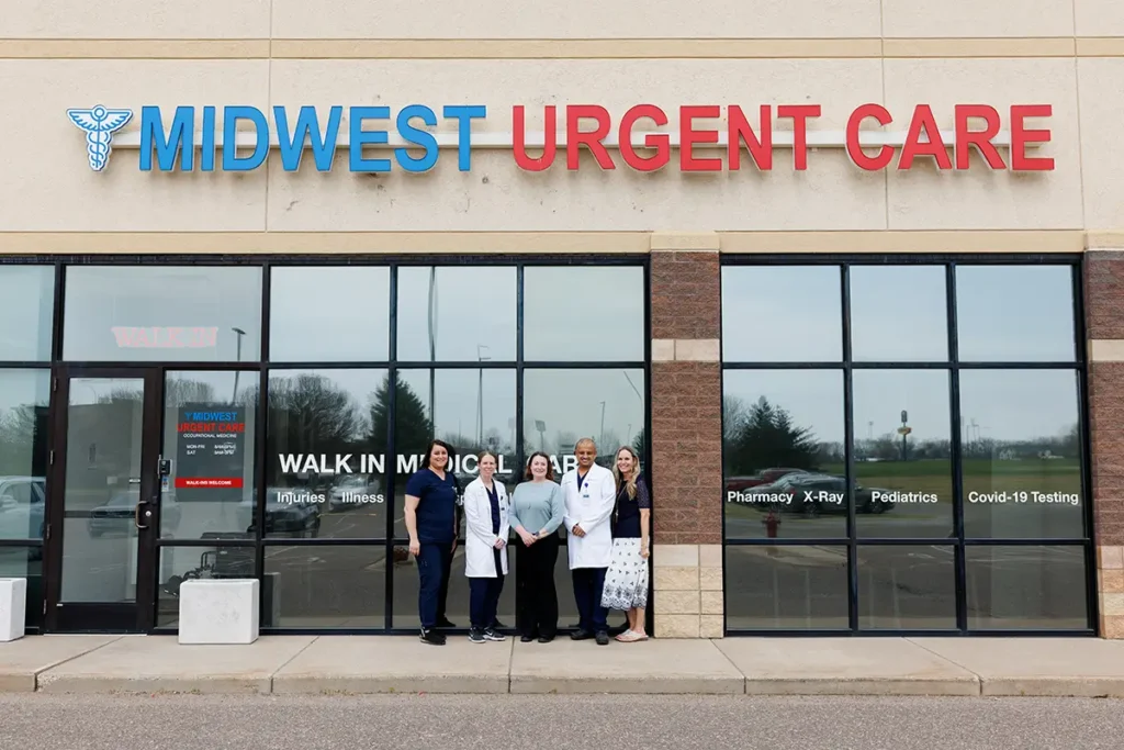 Front entrance of Midwest Urgent Care Rogers, MN